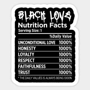 Black Love Nutrition Sticker